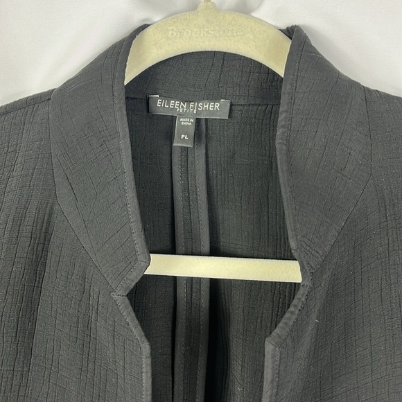 Eileen Fisher magnetic closure  mandarin collar jacket w/pockets Sz PL - Picture 10 of 11